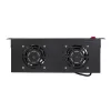 LogiLink FAU102B ventilačná jednotka 19″, 2 ventilátory, s vypínačom, 1U, čierna