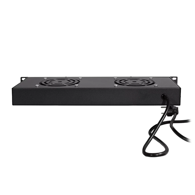 LogiLink FAU102B ventilačná jednotka 19″, 2 ventilátory, s vypínačom, 1U, čierna