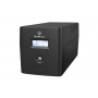 Alantec AP-BK1000-02 neprerušiteľný zdroj napájania UPS 1000VA/600W, puzdro tower, LCD, 4×CEE 7/3, USB, batérie VRLA 2×7Ah