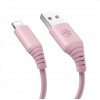 Tellur silikónový kábel USB na Lightning, 3 A, 1 m, ružový