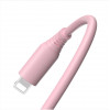 Tellur silikónový kábel USB na Lightning, 3 A, 1 m, ružový