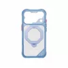 Skinarma Saturn Skin000483 kryt s MagSafe a RotatingKick Stand pre iPhone 18 Pro / 17 Pro, modrý