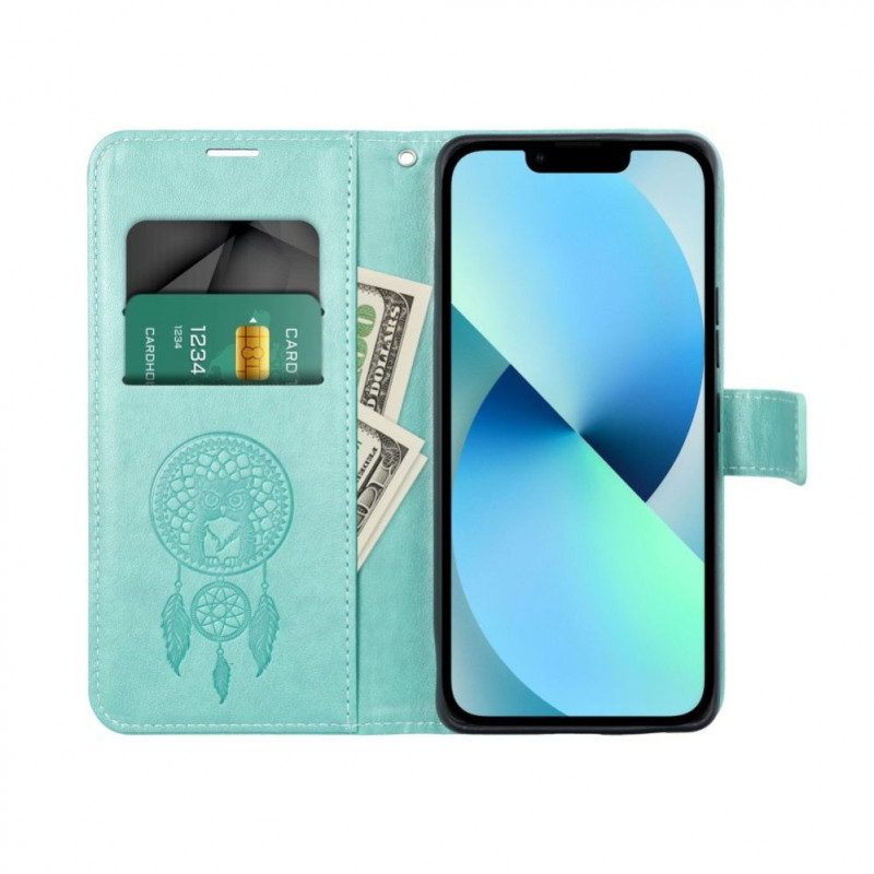 OEM flip puzdro Mezzo Book pre Samsung S20 FE / S20 FE 5G, vzor lapač snov, zelené