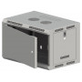 Alantec SW-9U-600-500-N-DMJ-OP-RP-B-S nástenná skriňa 19 palcov 9U 600x500, nedelená, jednokrídlové kovové dvere, sivá, v rozloženom stave