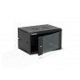 Alantec SW-6U-600-450-01-CF nástenná serverová skriňa 19-palcová 6U, 600x450, čierna, na samostatnú montáž (Flat Pack)
