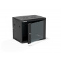 Alantec SW-9U-600-450-01-CF nástenná serverová skriňa 19-palcová 9U, 600x450, čierna, na samostatnú montáž (Flat Pack)