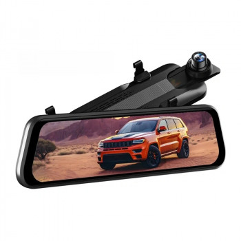 WOLFBOX G930 zrkadlová kamera do auta, predná 4K + zadná 1080p, 64 GB