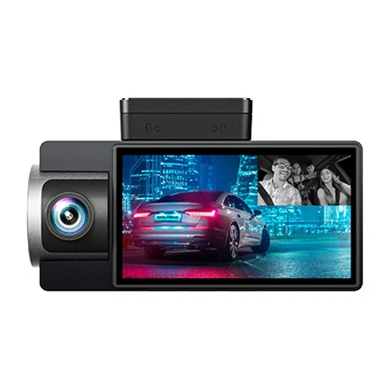 WOLFBOX i17 kamera do auta, predná 4K + zadná 2,5K + vnútorná 1080p, Wi-Fi, 64 GB