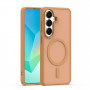 iLike Mag Matt puzdro pre Samsung Galaxy A16 4G / A16 5G / A17 4G / A17 5G s veľkým výrezom pre fotoaparát, hnedé