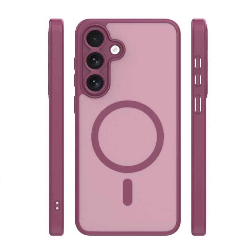 iLike Mag Matt puzdro pre Samsung Galaxy A16 4G / A16 5G / A17 4G / A17 5G s veľkým výrezom pre fotoaparát, bordové