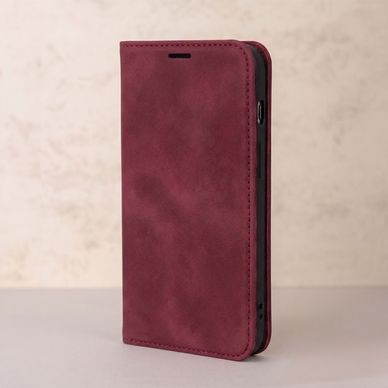 TFO Smart Suede puzdro pre iPhone 17 Pro 6,3 / iPhone 18 Pro 6,3, bordové