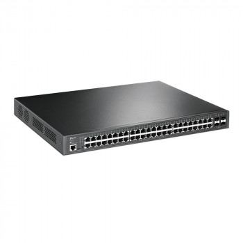 TP-Link JetStream TL-SG3452P spravovateľný sieťový prepínač L2/L3 Gigabit Ethernet s PoE, 1U, čierny