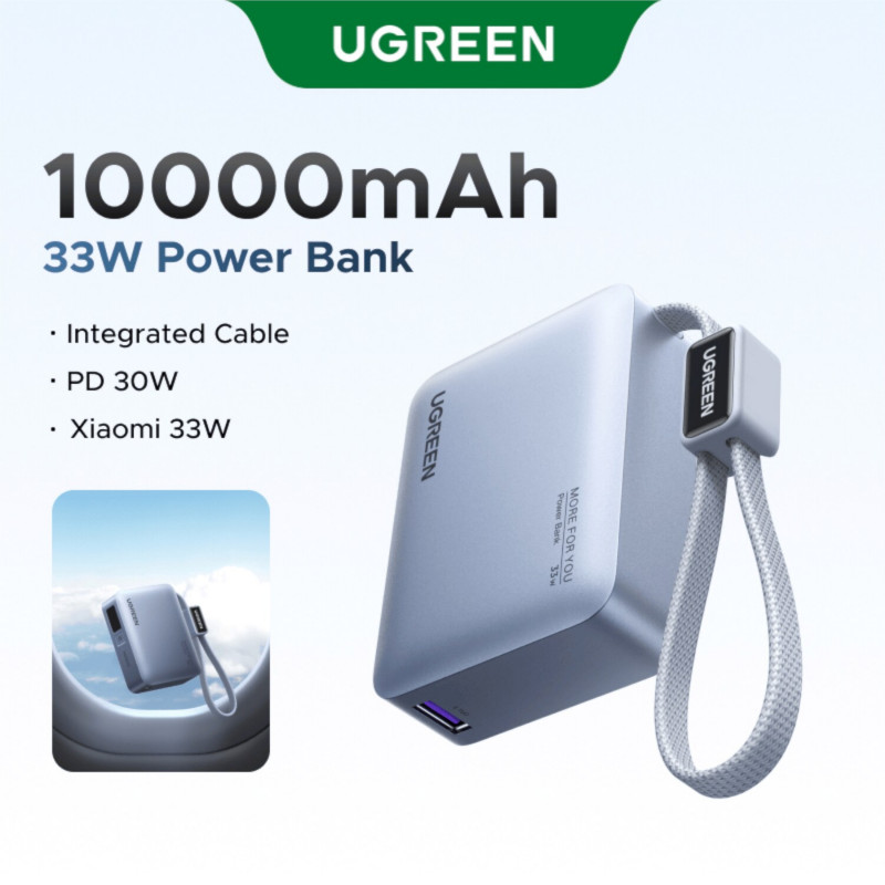 Ugreen PB584 powerbanka 10000 mAh, sivá