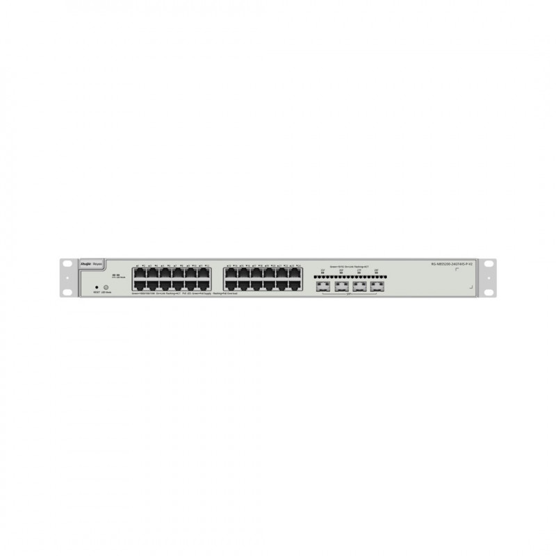 Reyee RG-NBS5200-24GT4XS-P-V2 spravovateľný PoE switch, 24 portov + 4x SFP+