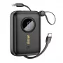 Dudao DDA344 powerbanka 10 000 mAh, PD 22,5 W, s vstavaným káblom, čierna