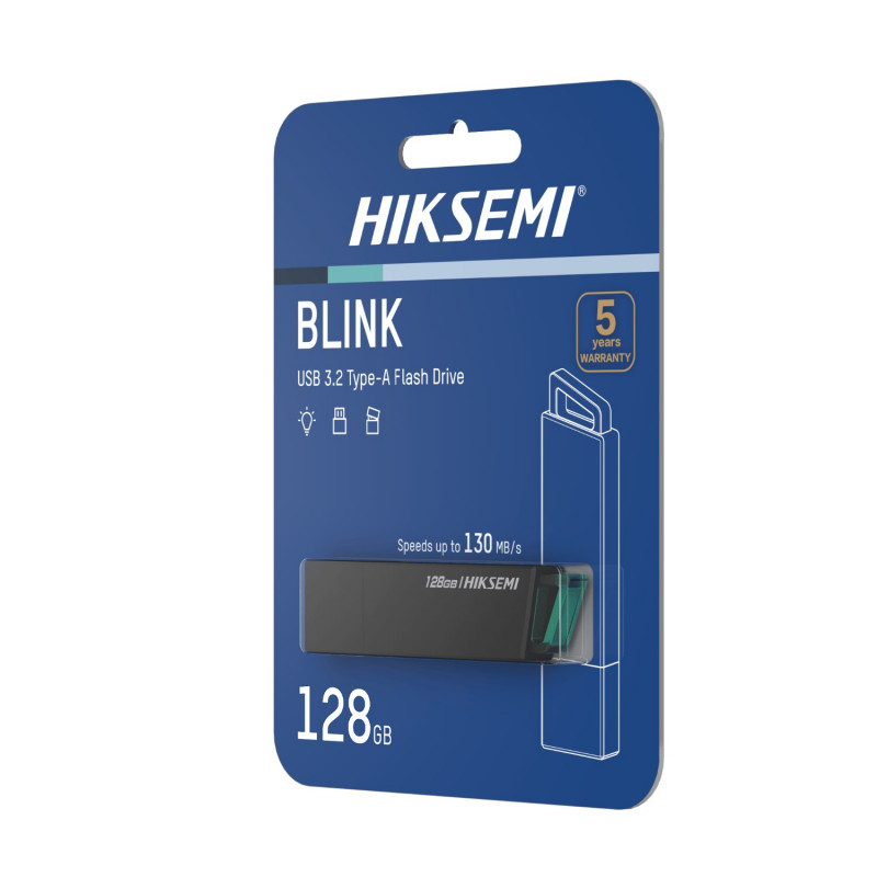 Hiksemi Blink HS-USB-E302 USB 3.2 kľúč 128 GB, čierny