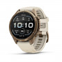 Garmin Fenix 9 Pro 010-04335-26 inteligentné hodinky, 43 mm, titán Autumn Gold, silikónový remienok krémový/francúzsky sivý