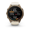 Garmin Fenix 9 Pro 010-04335-26 inteligentné hodinky, 43 mm, titán Autumn Gold, silikónový remienok krémový/francúzsky sivý