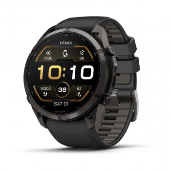 Garmin Fenix 9 Pro 010-04337-16 inteligentné hodinky, 51 mm, titán DLC Carbon Gray, silikónový remienok čierny/Pebble Grey