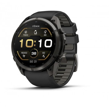 Garmin Fenix 9 Pro 010-04337-16 inteligentné hodinky, 51 mm, titán DLC Carbon Gray, silikónový remienok čierny/Pebble Grey