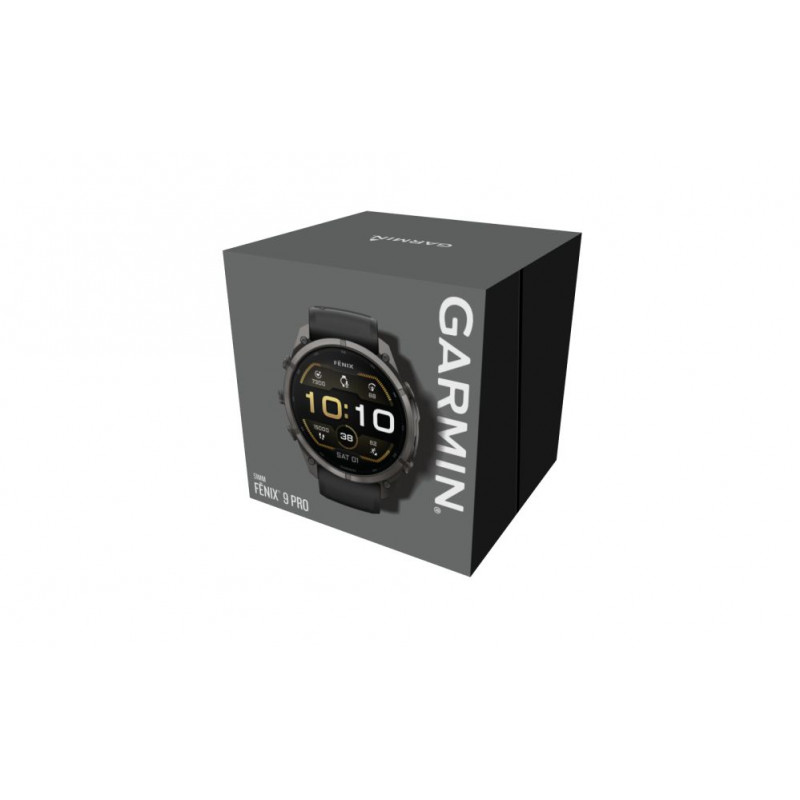 Garmin Fenix 9 Pro 010-04337-16 inteligentné hodinky, 51 mm, titán DLC Carbon Gray, silikónový remienok čierny/Pebble Grey