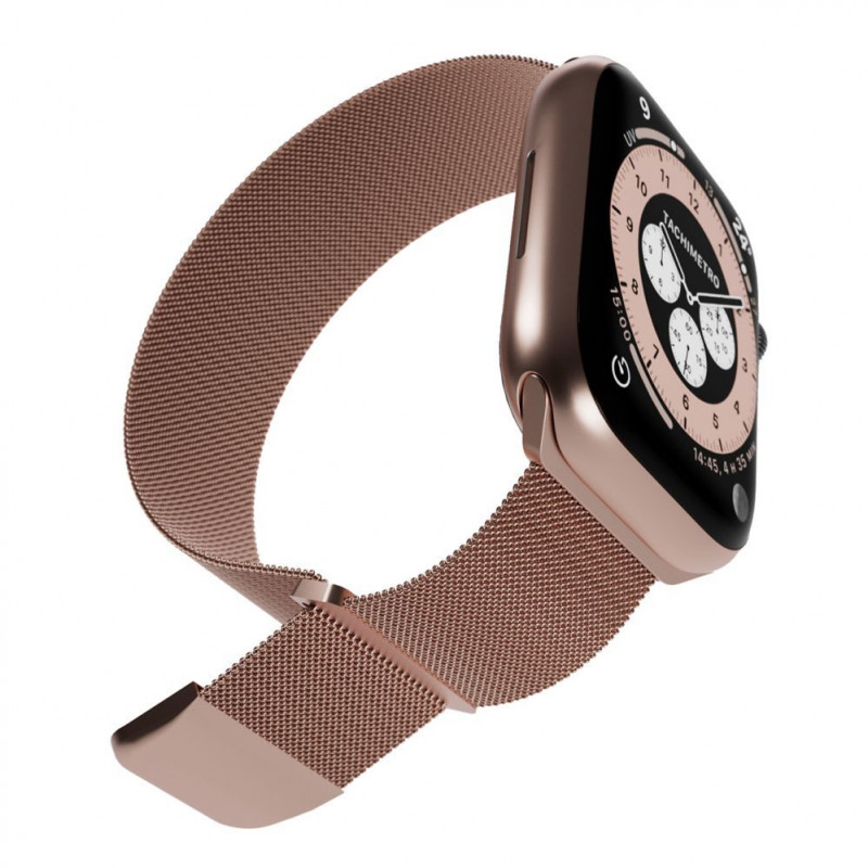 Puro Milanese PUMILAW40ROSE remienok z nehrdzavejúcej ocele pre Apple Watch 38/40/41 mm, ružový