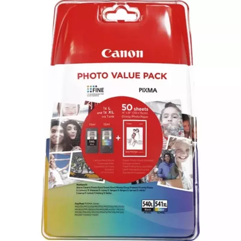 Canon PG-540L/CL-541XL Photo Value Pack atramentové kazety (2 ks), čierna + farebná, 5224B007