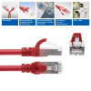 ACT FC2552 ultraflexibilný prepojovací kábel CAT6A S/FTP, 0,25 m, TPE, RJ45, s ochranou západky, červený