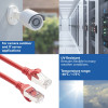 ACT FC2552 ultraflexibilný prepojovací kábel CAT6A S/FTP, 0,25 m, TPE, RJ45, s ochranou západky, červený