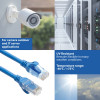 ACT FC1601 ultraflexibilný prepojovací kábel CAT6A U/UTP s konektormi RJ45, 1 m, TPE, s ochranou proti zachytávaniu, modrý