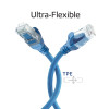 ACT FC1605 ultraflexibilný prepojovací kábel CAT6A U/UTP s konektormi RJ45, 5 m, TPE, s ochranou proti zachytávaniu, modrý