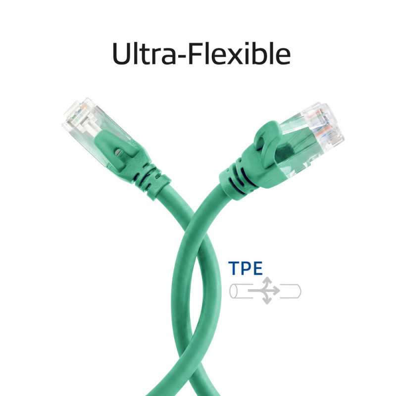 ACT FC1703 prepojovací kábel U/UTP CAT6A, TPE, ultraflexibilný, RJ45, 3 m, zelený