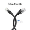 ACT FC1902 CAT6A U/UTP extra ohybný prepojovací sieťový kábel, 2 m, TPE, RJ45 s ochranou proti zachyteniu, čierny