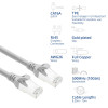 ACT FC2001 CAT6A S/FTP extra ohybný prepojovací sieťový kábel, 1 m, TPE, RJ45 s ochranou proti zachyteniu, sivý