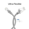 ACT FC2001 CAT6A S/FTP extra ohybný prepojovací sieťový kábel, 1 m, TPE, RJ45 s ochranou proti zachyteniu, sivý