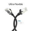 ACT FC2901 prepojovací kábel S/FTP CAT6A ultraflexibilný, TPE, s konektormi RJ45 bez zachytávania, 1 m, čierny