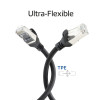 ACT FC2915 prepojovací kábel S/FTP CAT6A ultraflexibilný, TPE, s konektormi RJ45 bez zachytávania, 15 m, čierny