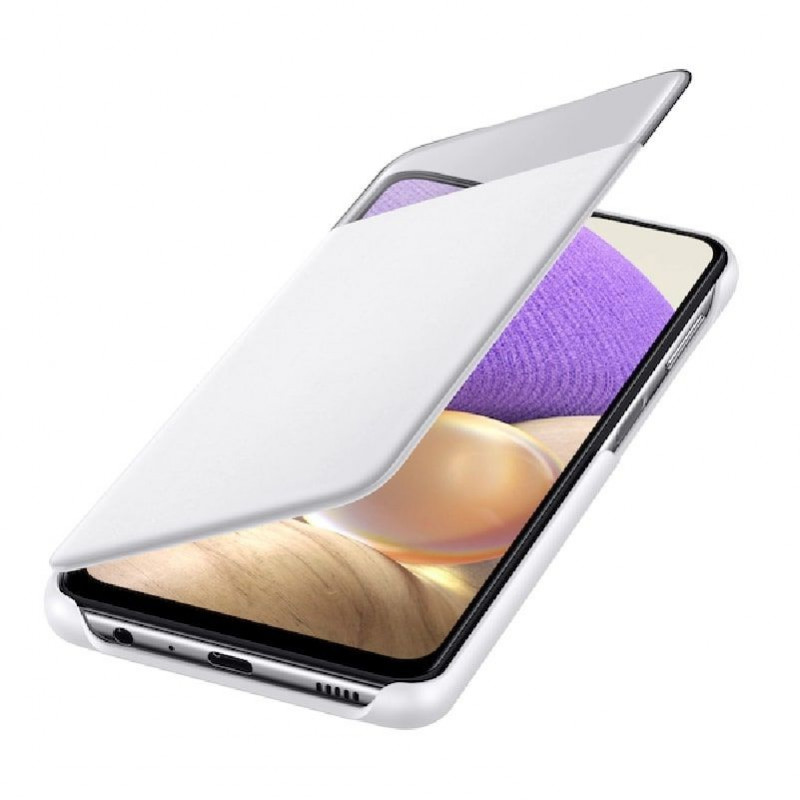 Samsung Smart S View Wallet Cover puzdro pre Galaxy A32 5G, biele