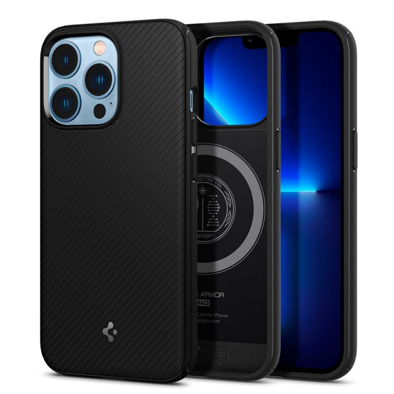 Spigen Mag Armor SPN1735BLK puzdro na Apple iPhone 13 Pro, MagSafe, matné čierne