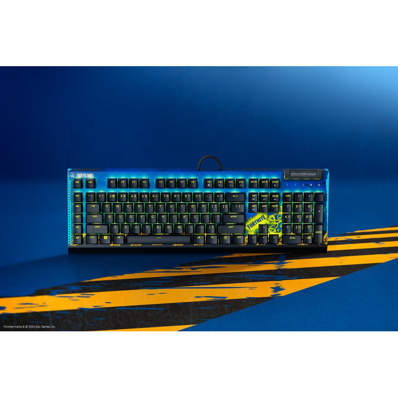Razer BlackWidow V4 X Fortnite Edition herná klávesnica, USB, anglické rozloženie US