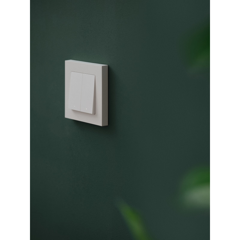 Osram SMART+ MATTER inteligentný nástenný vypínač, 2-kanálový, biely