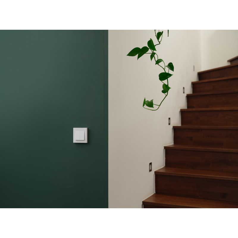 Osram SMART+ MATTER inteligentný nástenný vypínač, 2-kanálový, biely