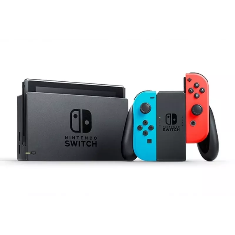 Nintendo Switch (nový prepracovaný model) prenosná herná konzola, čierna / modrá / červená, 15,8 cm (6,2 palca), 32 GB, Wi-Fi