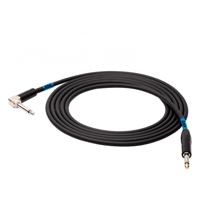 Kábel SSQ JMPJMK2 SS-1440 jack mono – jack mono (uhol 90 stupňov), 2 m, čierny