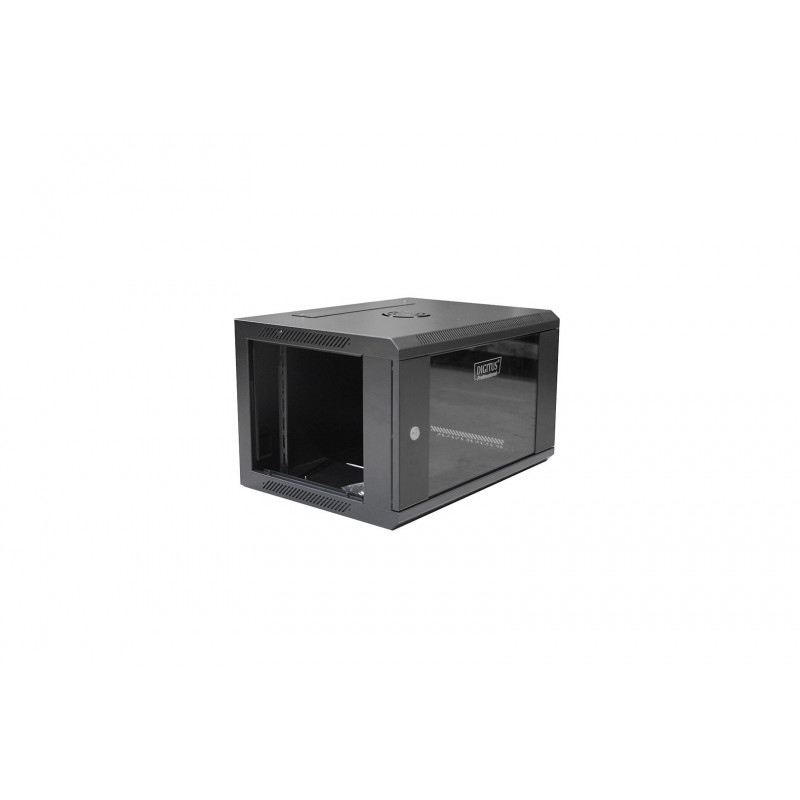 Nástenný rack Digitus DN-W19 06U/450/B 6U, čierny