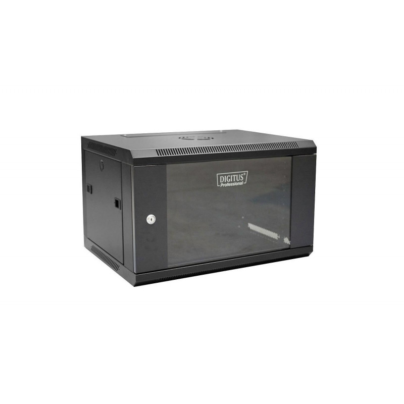 Nástenný rack Digitus DN-W19 06U/450/B 6U, čierny