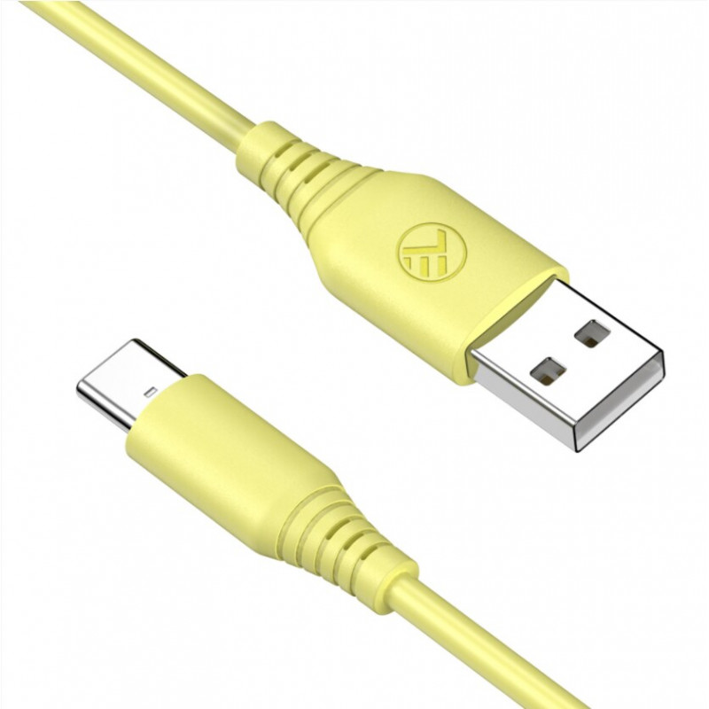 Silikónový kábel Tellur TLL155400 USB na Type-C, 3A, 1 m, žltý