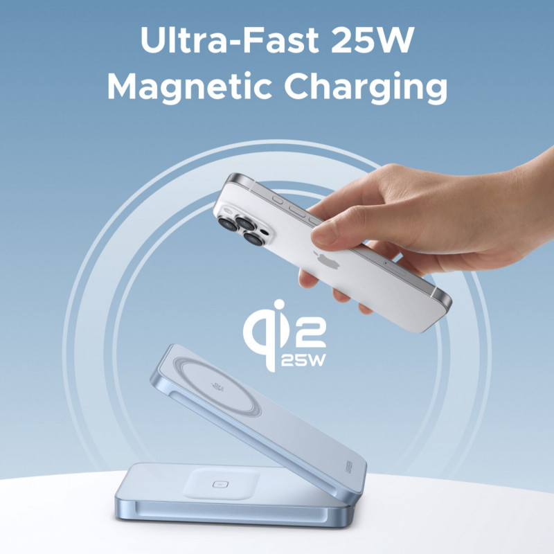 Ugreen W756 55963 MagFlow indukčná nabíjačka 2v1
