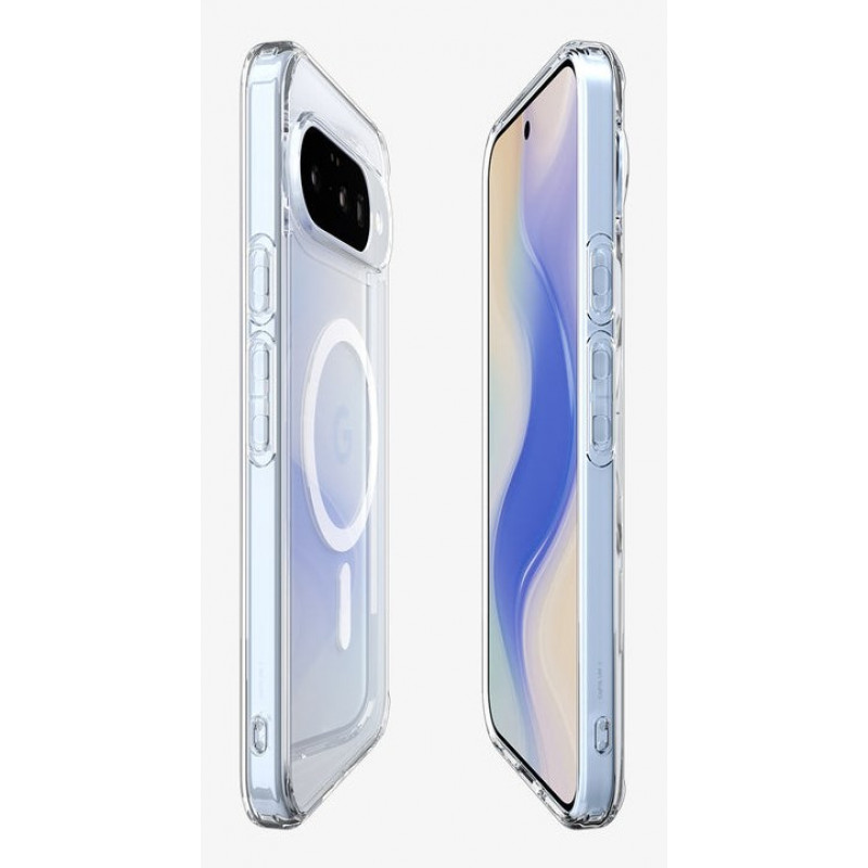 Spigen Ultra Hybrid MagSafe puzdro pre Google Pixel 10 Pro / Pixel 10, priehľadné biele