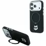 Karl Lagerfeld KF003216 Ring Stand 360 Choupette Head Pin MagSafe puzdro pre iPhone 18 Pro Max / 17 Pro Max, čierne